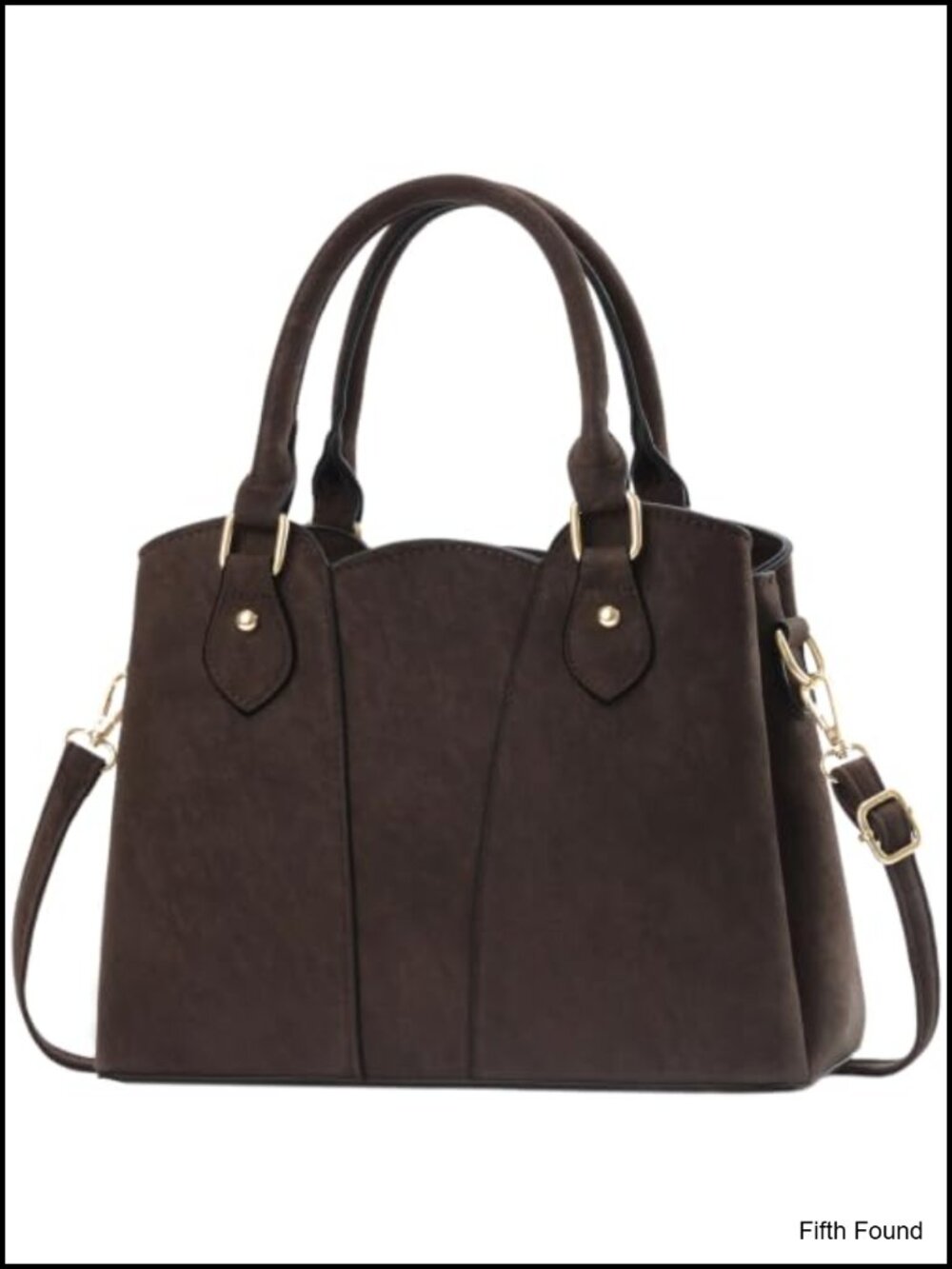 Vegan Leather Crossbody Satchel Tote with Zipper Shoulder Strap